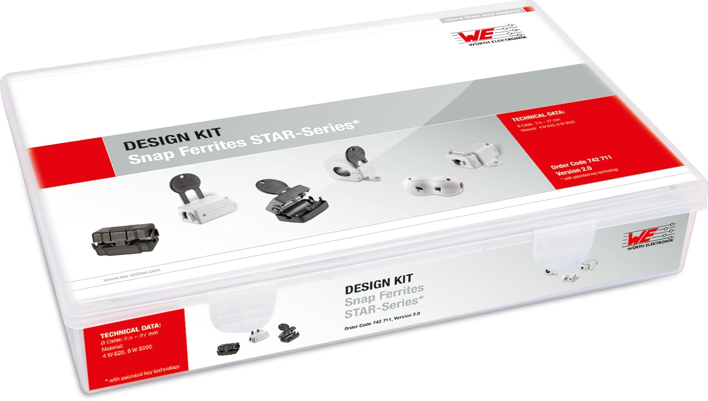 Design Kit WEStar Snap Ferrites Passive Components Würth